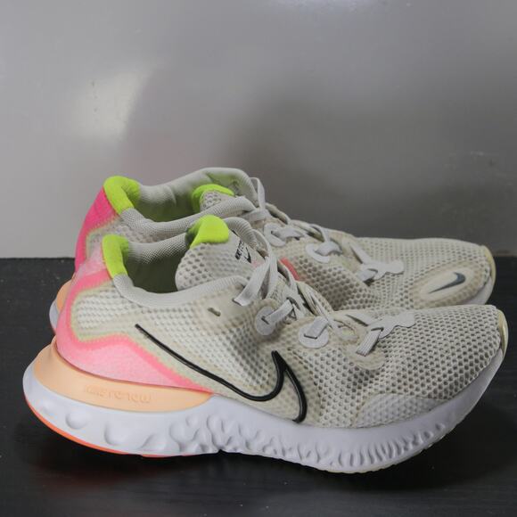 Nike Shoes - Women's Nike Renew Run 6.5 007704 Platinum Pink Blast White Sneakers